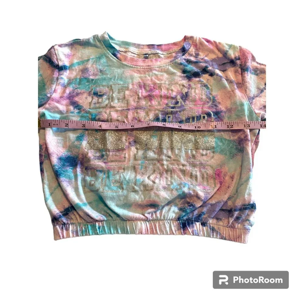Girls First girl's long sleeve Be Kind Tie‎ Dye shirt sz 5